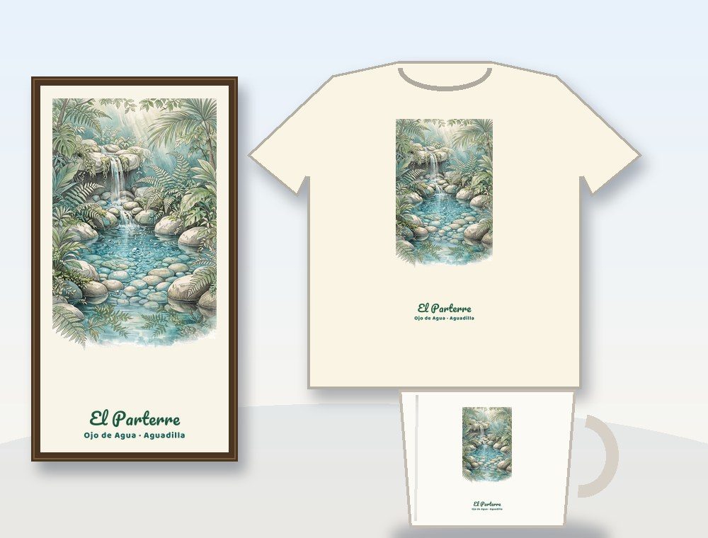 El Parterre · Ojo de Agua — diseño MKLDesignsShop en Taza, póster y camiseta · Mug, poster & shirt